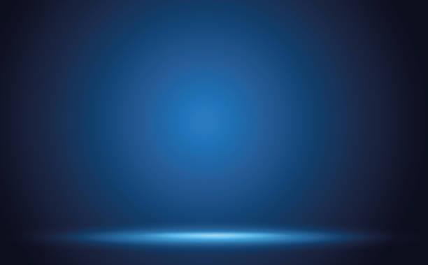 Halo de lumière bleue sur fond sombre