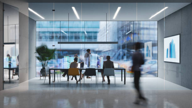 Réunion dans une salle de travail
